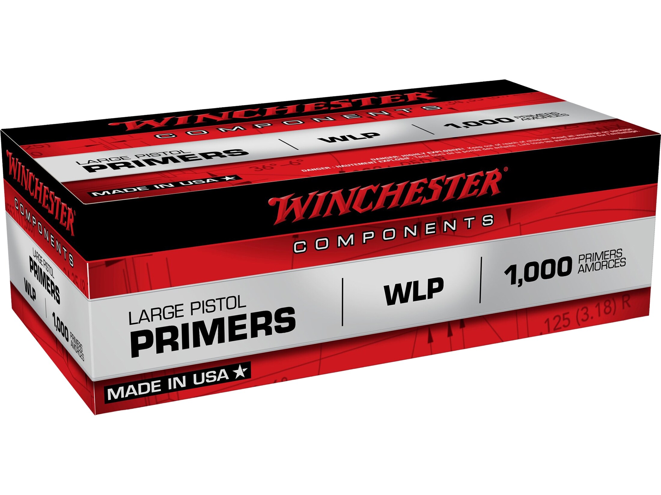 Winchester Large Pistol Primers #7 Box of 1000 (10 Trays of 100)