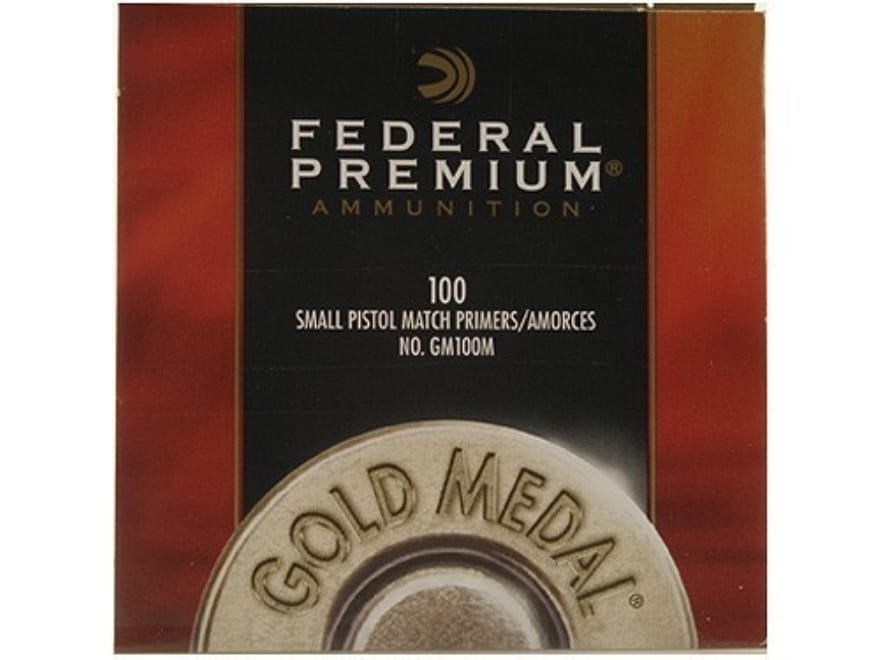 Federal Premium Gold Medal Small Pistol Match Primers #100M Box of