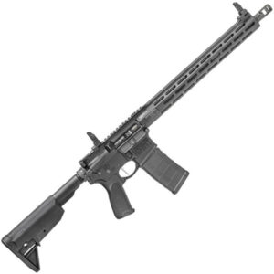 Springfield Armory SAINT Victor AR-15 5.56 Semi-Auto Rifle with 16-inch barrel, M-LOK freefloat handguard, and BCM grip and stock in black finish.