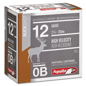 Aguila Field High Velocity 12 GA 0 Buck 25-Rounds 2.75″