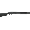 with Black Synthetic Stock Remington 870 Express, Pump Action, 12 Gauge, 3″ Chamber, 18″ Cylinder Barrel, Matte Finish, Synthetic Stock, Bead Sight, 6Rd 25077 Remington 870 Express #25077 Specs: Pump-action. Black synthetic stock w/positive checkering. Vented recoil pad. Twin action bars. Receiver milled form solid billet of steel. Non-reflective matte black finish. Single bead sight. Wt.: 7-1/4 lbs.