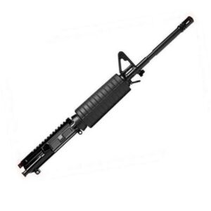 AR-15 Pre-Ban Upper Features This barrel assembly has a 16″ barrel with M4 profile, 1×9 twist, CAR handguards with single heat shields, and A2 Flash Hider. AR-15 Pre-Ban Upper Specifications Chrome Moly Vanadium M4 Feed Ramps 16″ Length 1×9 Twist A2 Flash Hider Manganese Phosphated Phosphated under Front Sight Base Taper Pins on A2 Front Sight Base Threaded Muzzle M4 Profile 5.56 X 45 mm Phosphated 8620 Steel Carrier Assembly Carpenter 158 Bolt HPT/MPI Tested Heat Treated and Plated Mil-Spec Chrome Lined Carrier Interior Carrier Key – chrome lined, attached with Grade 8 Screws Properly Staked & Sealed Gas Key Carbine Length Aluminum Delta Ring Single Heat Shield Forged 7075 T6 Aluminum A3 Flat Top With M4 Feed Ramps Hard Coat Anodized Mil-Spec Ejection Port Cover and Round Forward Assist Right Hand Ejection Bore’s surface is coated with dry film lube, over the anodized surface