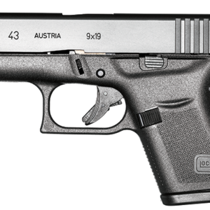 GLOCK G43 9mm Semiautomatic Pistol – Compact, lightweight, and perfect for concealed carry.